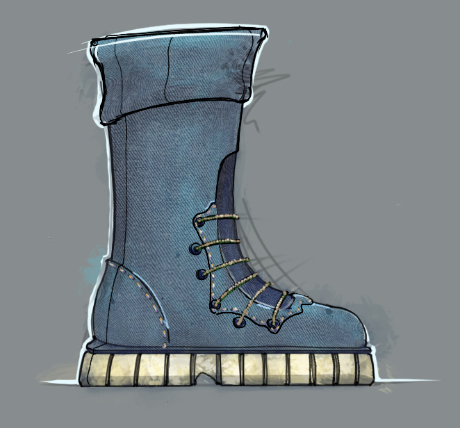 Hemp Boot Rendered Profile